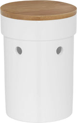 Cutie de pâine Kela cu găuri de ventilație, cutie de pâine ceramică, SALENA, vas de pâine, alb, 36,5 x 23,5 x 14 cm Cutii depozitare alimente Naty Shop Oală de usturoi