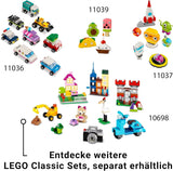 LEGO Classic Creative Dinosaurs, set de construcție cu modele și figuri de animale realizate din cărămizi, experiență de joacă imaginativă, cadou pentru băieți și fete de la 5 ani, inclusiv T.Rex și Triceratops 11041 Seturi de constructie Besuche den LEGO-Store