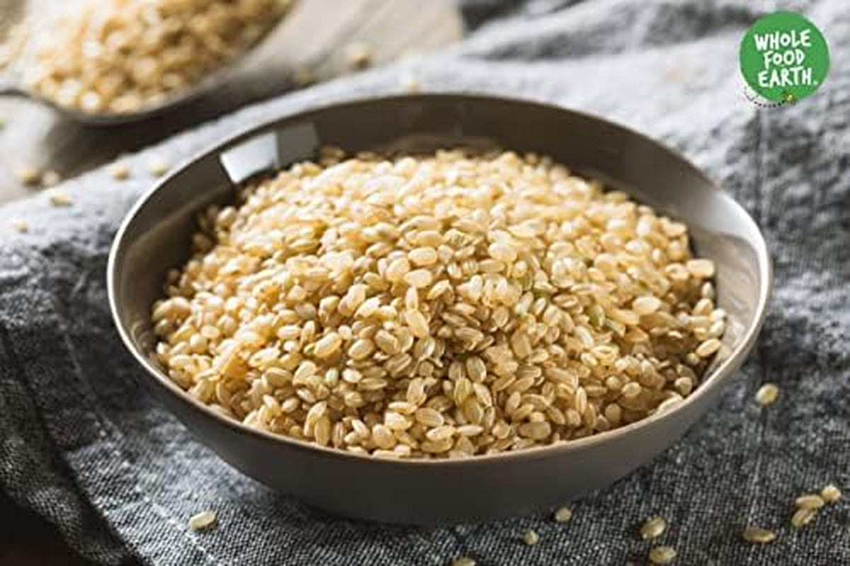Orez brun cu bob scurt Wholefood Earth - fără OMG - natural - vegan - fără lactate - fără zahăr adăugat, 3 kg