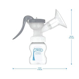 Pompă manuală de sân cu protecție 100% silicon Softshape (B, flanșă de 25 mm) și opțiuni anti-colici + biberon cu gură largă de 150 ml cu tetina cu flux lent de nivel 1 Accesorii Hrana si Alaptare Bebe Naty Shop