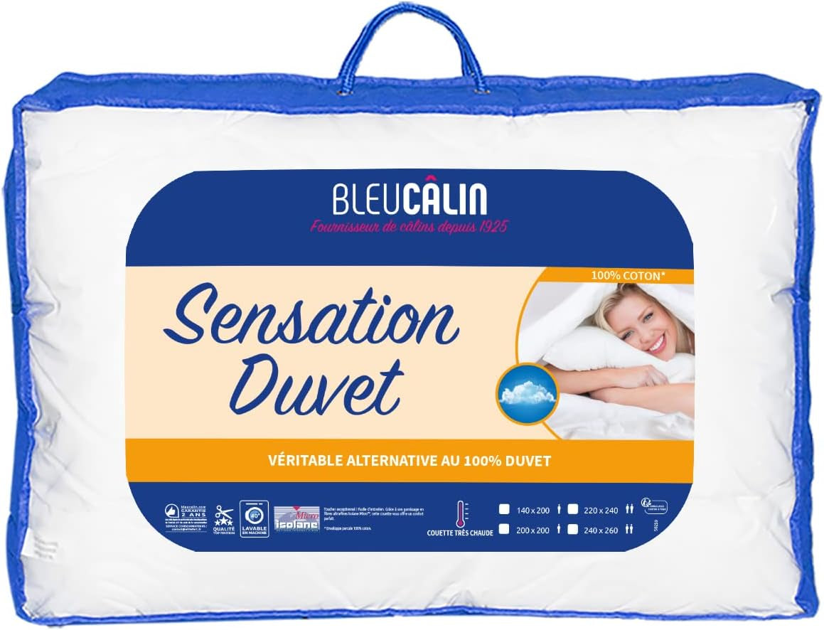 Bleu Câlin Plapumă pentru 2 persoane, Plapumă Sensation, Foarte Cald, Alb, 240X260 Cm, KSD50 Plapumi si pilote Naty Shop