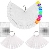 150 Stück Nail Art Tips Ring Stick,  Transparent Farbe Karte Platten Nagellack Display Ring Sticks, Nagel Salon Übungen Display Nail Tips