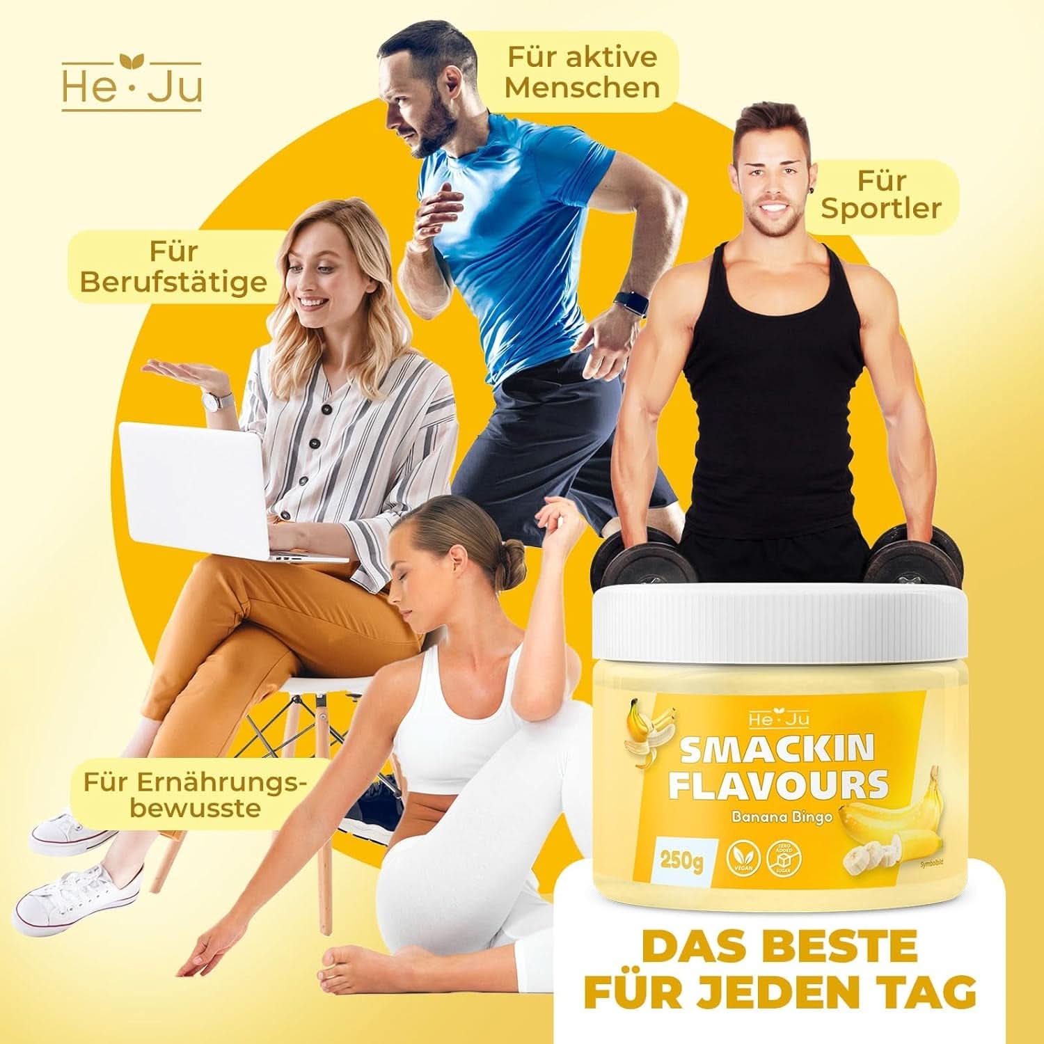 He-Ju, Pudră cu aromă de banane, 250 grame Arome Naty Shop