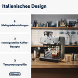 Espressor portafilter De'Longhi La Specialista Arte EC9155.MB cu râșniță, 8 setări de măcinare, presiune 15 bar, 3 setări de temperatură, spumator de lapte, 1550W, rezervor de 1,7L, oțel inoxidabil/negru, inclusiv kit barista
