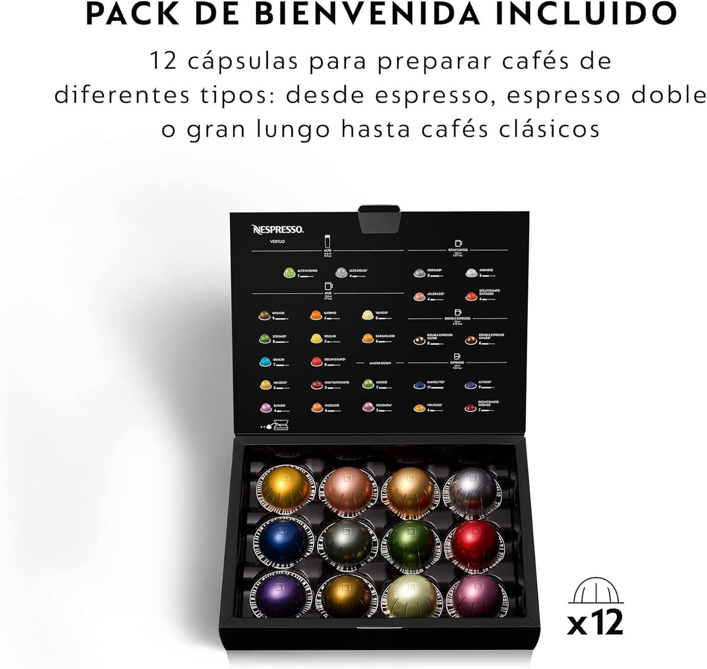 Aparat de cafea Nespresso De'Longhi Vertuo Next, ENV120.BM, negru mat