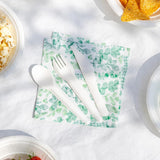 Șervețele de unică folosință Talking Tables Table Kind, șervețele din hârtie moale, frunze verzi, pentru nunți sau uz zilnic, ecologice, compostabile, reciclabile, produse în UE, 2