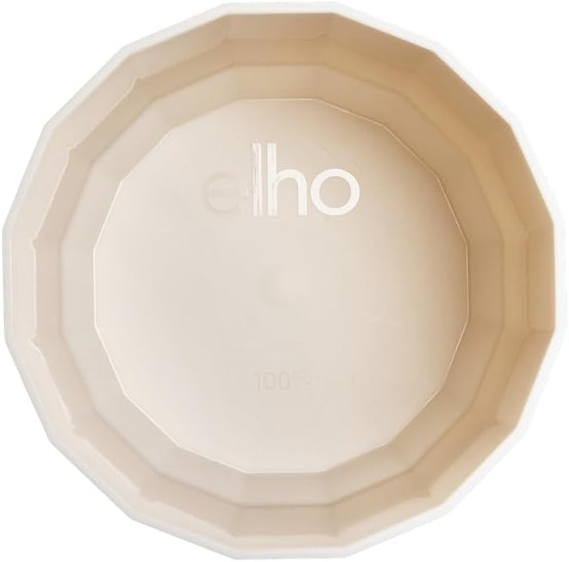 Ghiveci rotund elho Facet 17cm - pentru interior - 100% plastic reciclat - Ø 16,6 x H 14,9 cm - Roz/Roz migdală