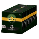 Kaffeekapseln Espresso Ristretto, Intensität 12 von 12 & Kaffeekapseln Krönung Crema, 200 Nespresso kompatible Kapseln, 10er Pack, 10 x 20 Getränke, 1040 g