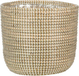Scheurich Seagrass 17, ghiveci tip coș/ghiveci tip coș din iarbă de mare, culoare: Alb, diametru 17 cm, înălțime 16 cm, volum 3,5 l.