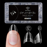 Modelones Tips Unghii 510 Piese - Set Tips Unghii Acoperire Completă, Set Tips Gel, Tips Unghii Rășină PMMA Pre-Lustruire, Unghii Artificiale pentru Lipire pe Nail Art DIY, Squoval Scurt