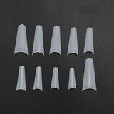 500 de bucăți de vârfuri de unghii false, vârfuri de unghii naturale artificiale franceze pentru manichiură, L, unghii false DIY, gel UV oval, accesorii pentru unghii pentru femei și fete (culoare naturală)