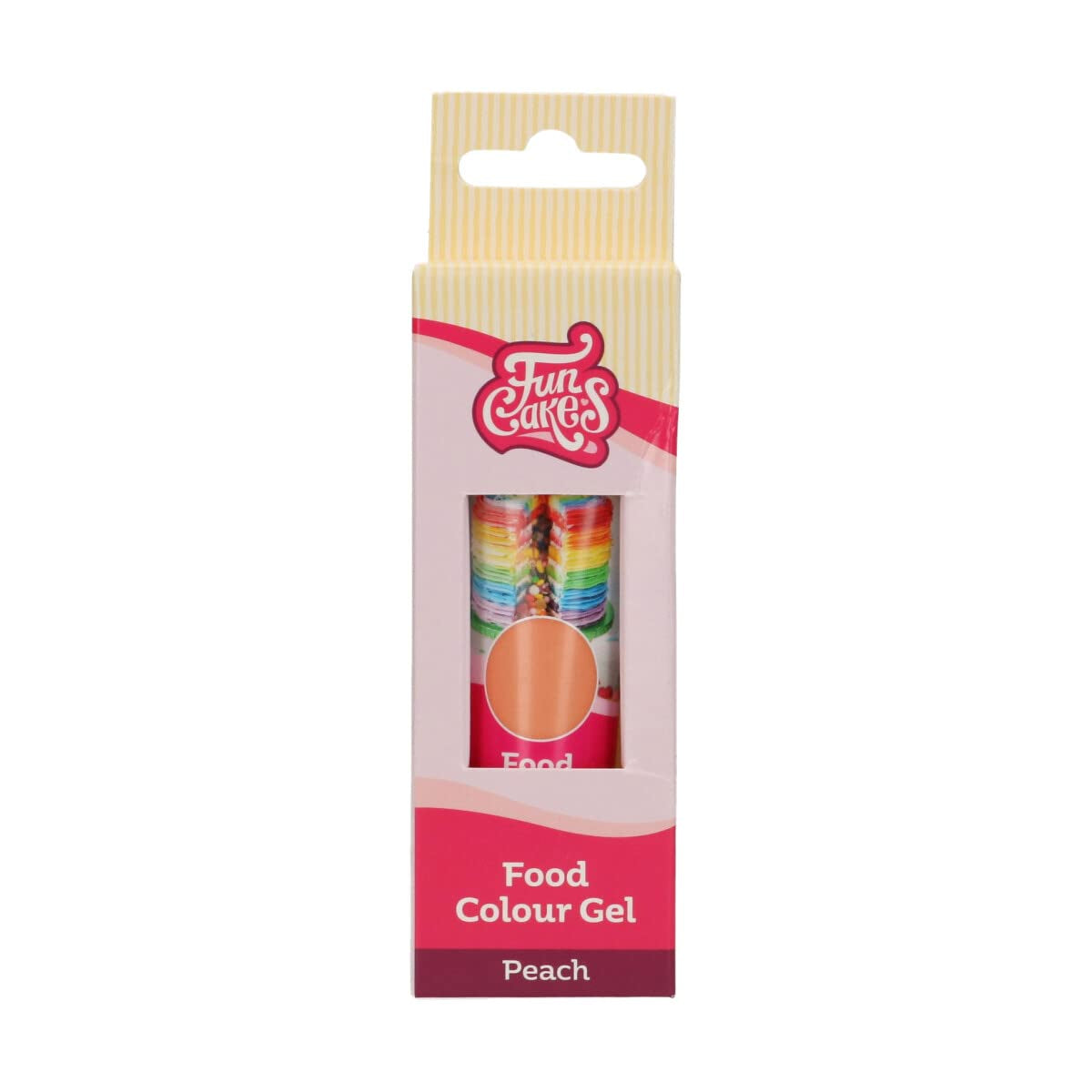 Colorant alimentar Funcakes Gel Piersică: Colorant alimentar foarte concentrat pentru aluat, cremă, fondant și marțipan. Dozare ușoară. Picătură individuală pentru a crea culori vibrante. Halal. 30 g.