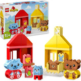 LEGO DUPLO Everyday Routines: Eating & Bedtime, jucărie de învățare pentru copii mici pentru a încuraja dezvoltarea socială și emoțională, cu 4 figuri de animale, cadou pentru copii de la 18 luni 10414 Seturi de constructie Besuche den LEGO-Store Titlu implicit