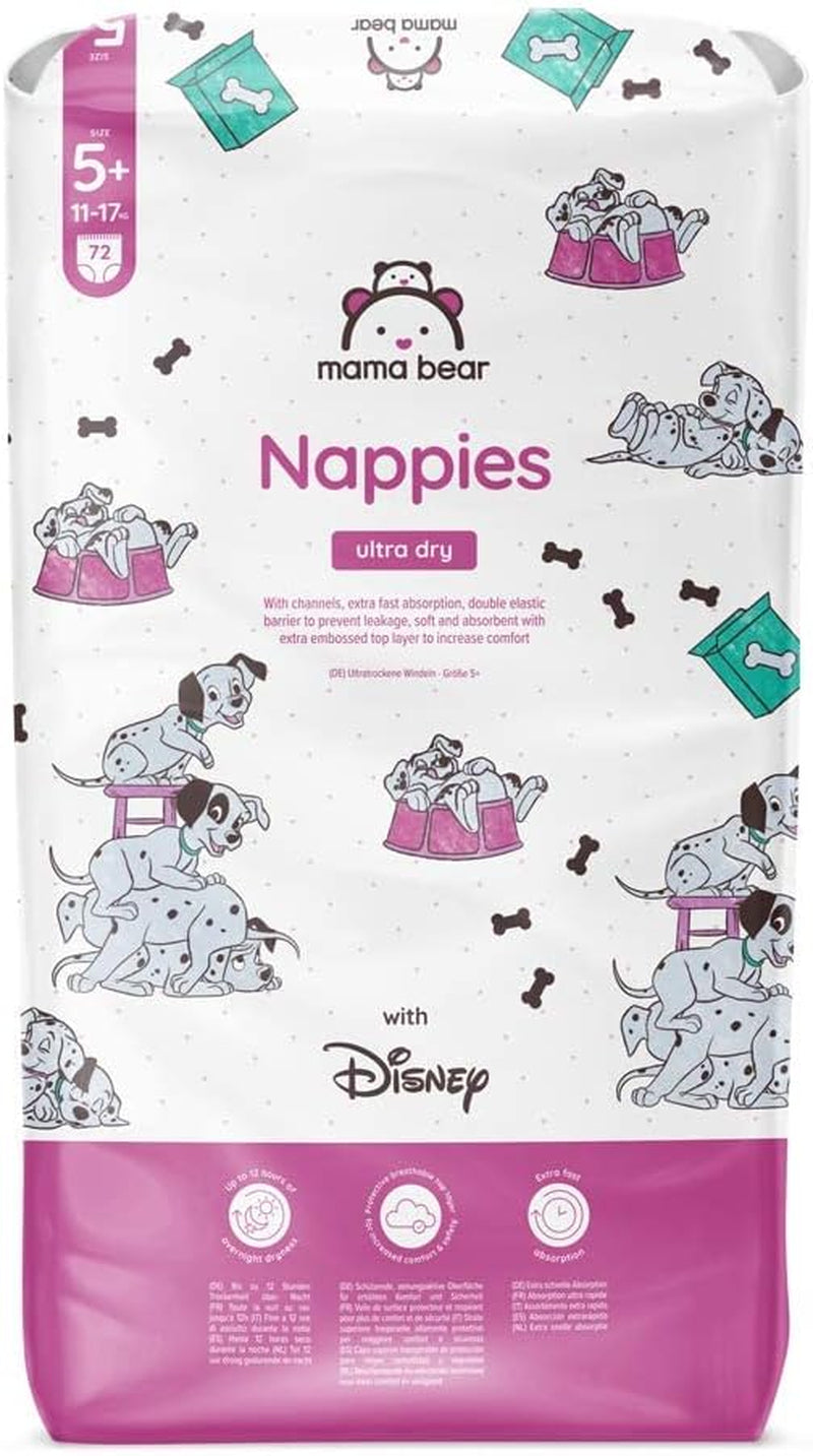 Marcă Amazon: Scutece Mama Bear Disney Ultra Dry, mărimea 3 (4-9 kg) - Cutie lunară, alb, 172 bucăți (2 pachete a câte 86)