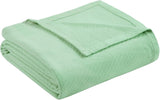 Pătură de lux Madison Park Liquid Cotton, de înaltă calitate, moale, confortabilă, 100% bumbac Ringspun, pentru pat, canapea sau canapea, Blush, Full/Queen Plapumi si pilote Naty Shop Spumă de mare Full/Queen