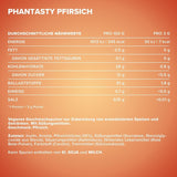Ironmaxx Phantasty - Creamy Peach 250G Dose | Veganes Geschmackspulver Mit Echten Frucht- Oder Nussstückchen | Perfekter Zuckerersatz Indulcitori Naty Shop