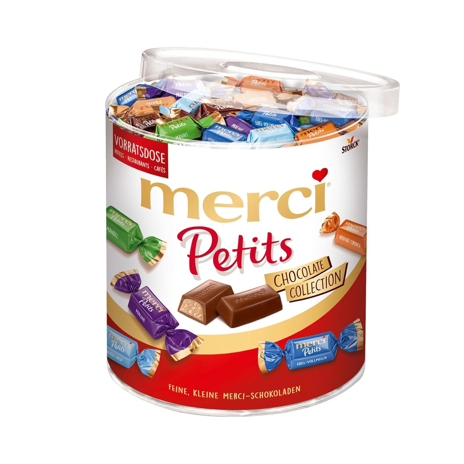 Merci Together – 1 x 175 g – Ciocolate umplute în cinci sortimente cu ciocolată fină cu lapte – Praline de ciocolată pentru a fi împărțite și oferite cadou