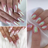 Chrome Nail Powder Aurora Ice Shimmer Chrome Pigment Pulver 4PCS Crome Pulver Nägel Nail Art Nageldesign