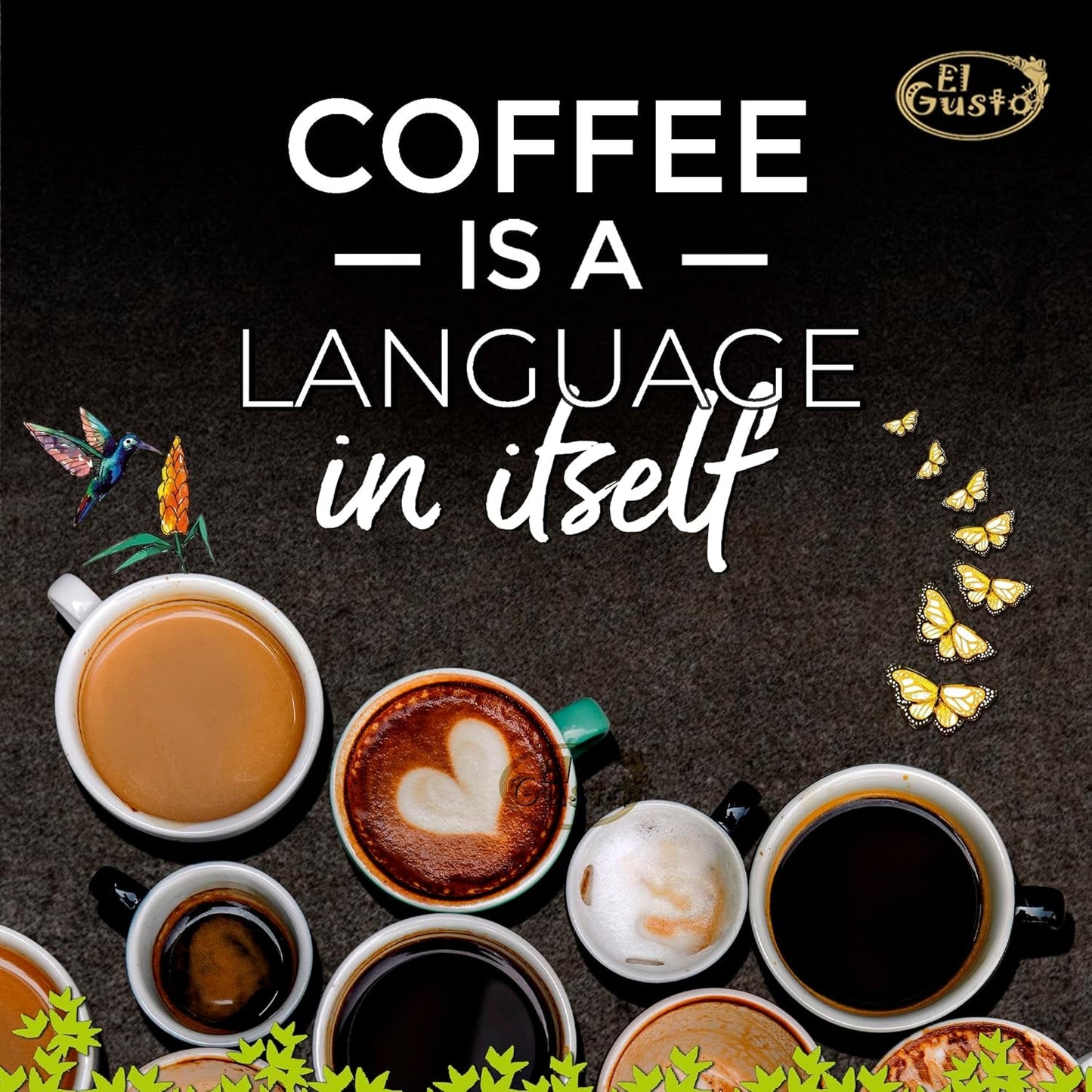 El Gusto Espresso Kaffee aus ganzen Bohnen aus Costa Rica, dunkel geröstet, kreative Mischung, 100% Arabica, frischer Gourmet-Kaffee 3er Pack
