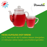 Ceai de fructe – 100 g Amestec aromat de fructe cu mere, hibiscus și scorțișoară – Pungă cu fermoar, aproximativ 25 de cești – Fără aditivi, ambalat în Germania