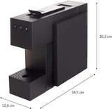 Espressor cu capsule K-FEE SQUARE pentru cafea, ceai și cacao | Espressor compact | Încălzire rapidă | Rezervor de apă de 0,8 l | 19 bar | Negru piano