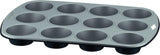 Gustosa Backform 12 Muffin Aus Stahl, Antihaftbeschichtet, Für Backofen, Schwarz, 38 X 27 Cm Matrite si tavi pentru copt Naty Shop