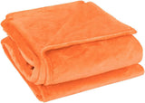 Sourcing Map Cosy pătură cuvertură cuvertură de pat Soft & cald fleece pătură ca canapea pătură Canapea pătură Living și cuddly pătură Pătură de lână din pluș moale catifelat Orange 150X200Cm Paturi si Cuverturi Besuche den uxcell-Store Coral 78 "X90"