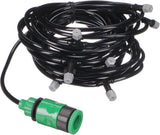 Furtun de pulverizare pentru grădină GARDEN MIST 20 m | Furtun flexibil de udare cu 20 de duze | Irigații, răcorire în zilele călduroase | Pentru sere, pergole, tufișuri | Ușor de utilizat, negru