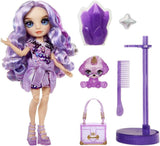 Păpușă Rainbow High Fashion cu Slime și Animal de Companie - Violet (Mov) - Păpușă Sclipitoare de 28 cm cu Slime Sclipitor, Animal de Companie Magic și Accesorii de Modă - Jucărie pentru Copii - Ideală pentru 4-12 Ani