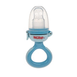 Nuby - Hrănitoare de fructe din silicon Nibbler - Hrănitoare de fructe pentru bebeluși de 6 luni și copii mici - Inel de dentiție pentru fructe, legume și piure - Fără BPA - Roz - 6+ luni