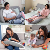 Innovagoods - Pernă de alăptare multifuncțională, Design ergonomic pentru relaxarea mamei și a copilului, Reglabilă pentru diferite poziții, Lavabilă, Colorată, Polycotton Accesorii Hrana si Alaptare Bebe Naty Shop