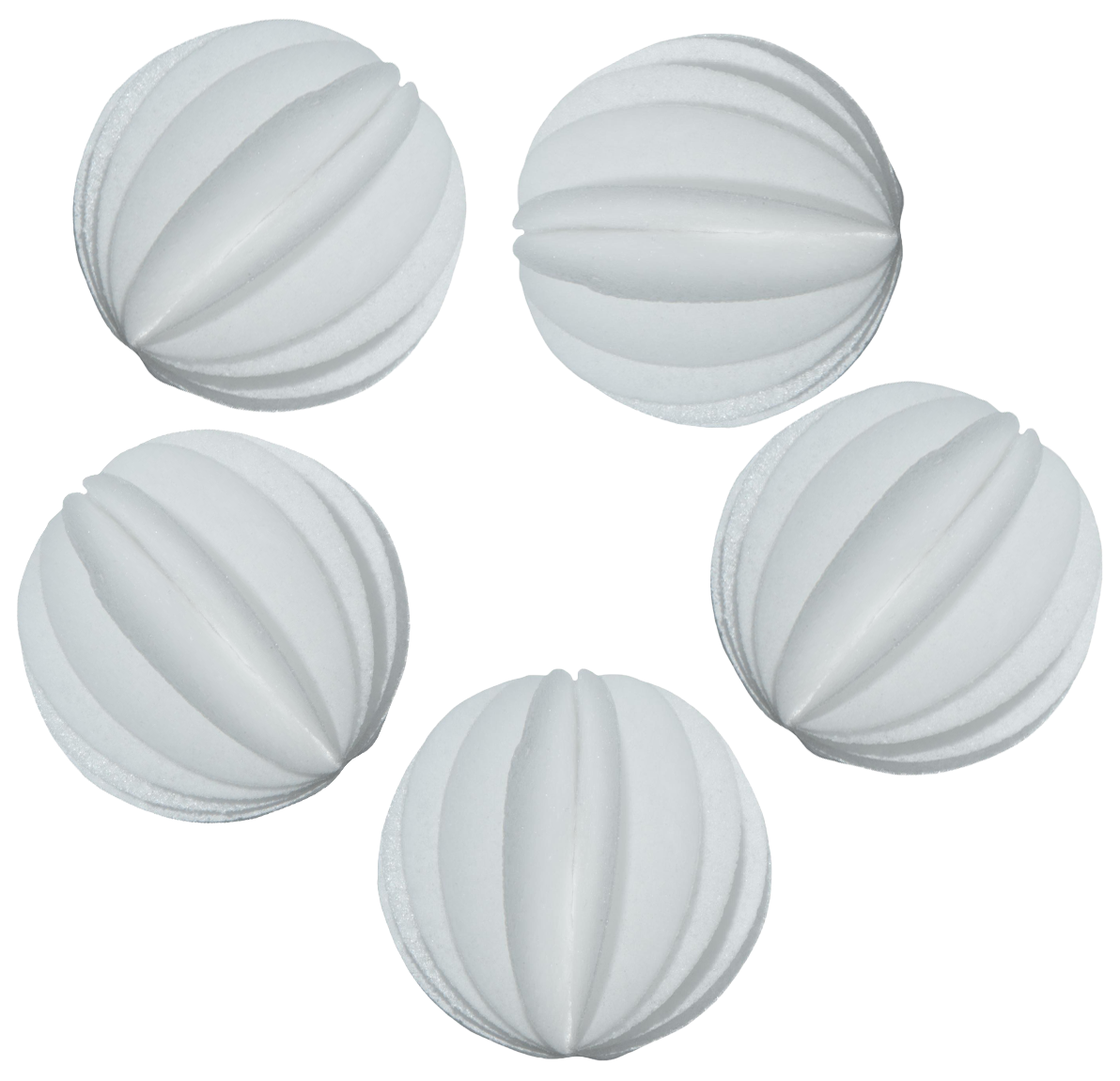 VafaDelic Set 5 Decoratiuni Comestibile Din Vafa - Sfere Albe Pentru Decorarea Prajiturilor Si Torturilor