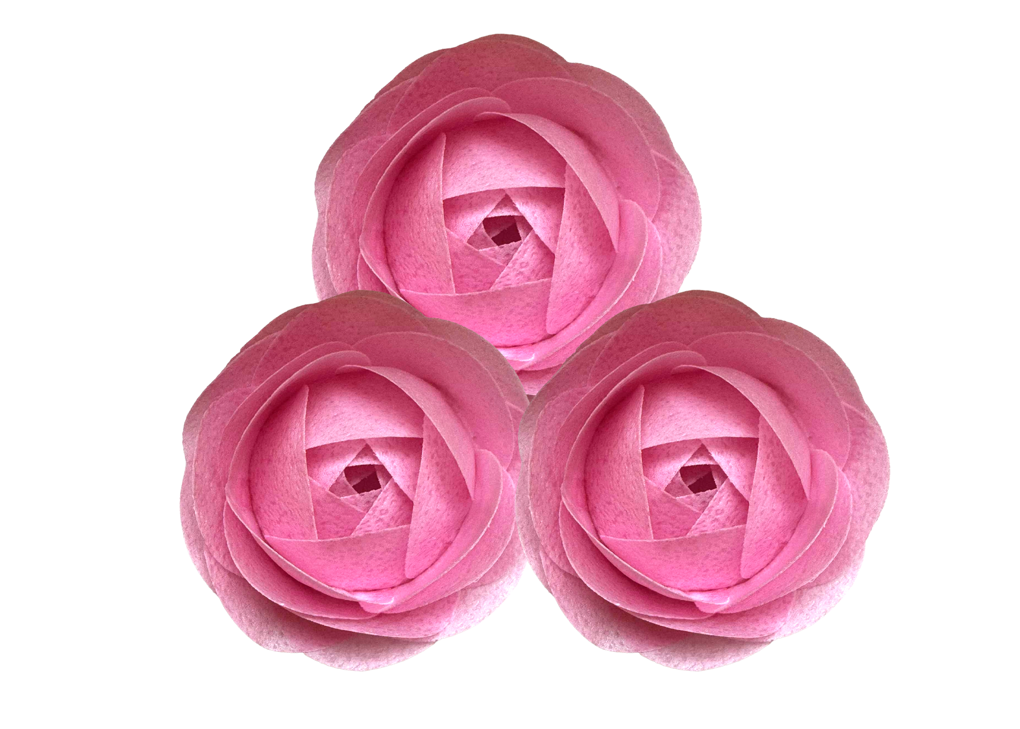 VafaCraft Set Decoratiuni Comestibile Din Vafa Trandafiri Roz - Realizate Manual, 3 Buc