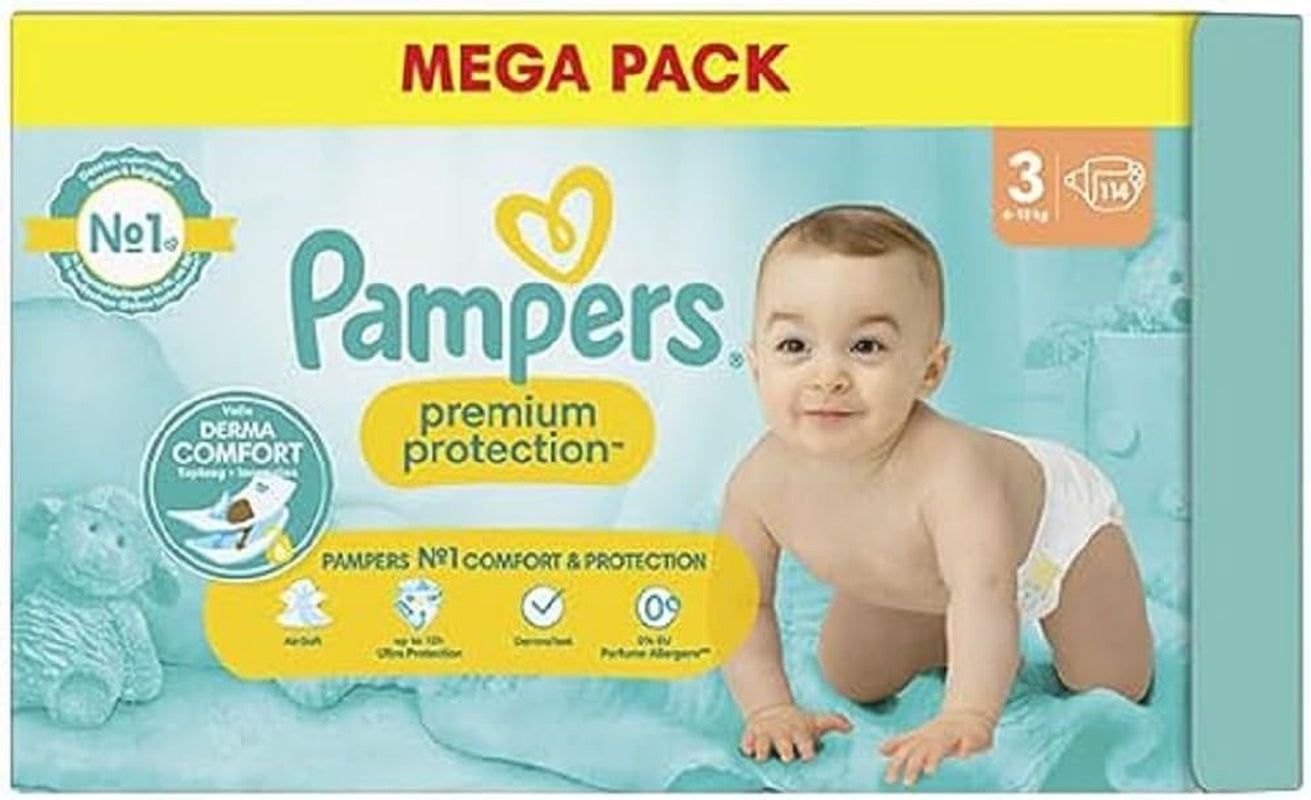 Pampers Premium Protection Mărimea 6, 74 scutece, 13 kg+, numărul 1 pentru confort și protecție a pielii sensibile