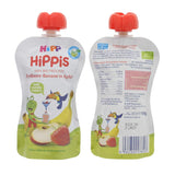 HiPP Organic pentru Copii HiPPiS Căpșuni-Banană în Măr - Theo Toucan, 100g