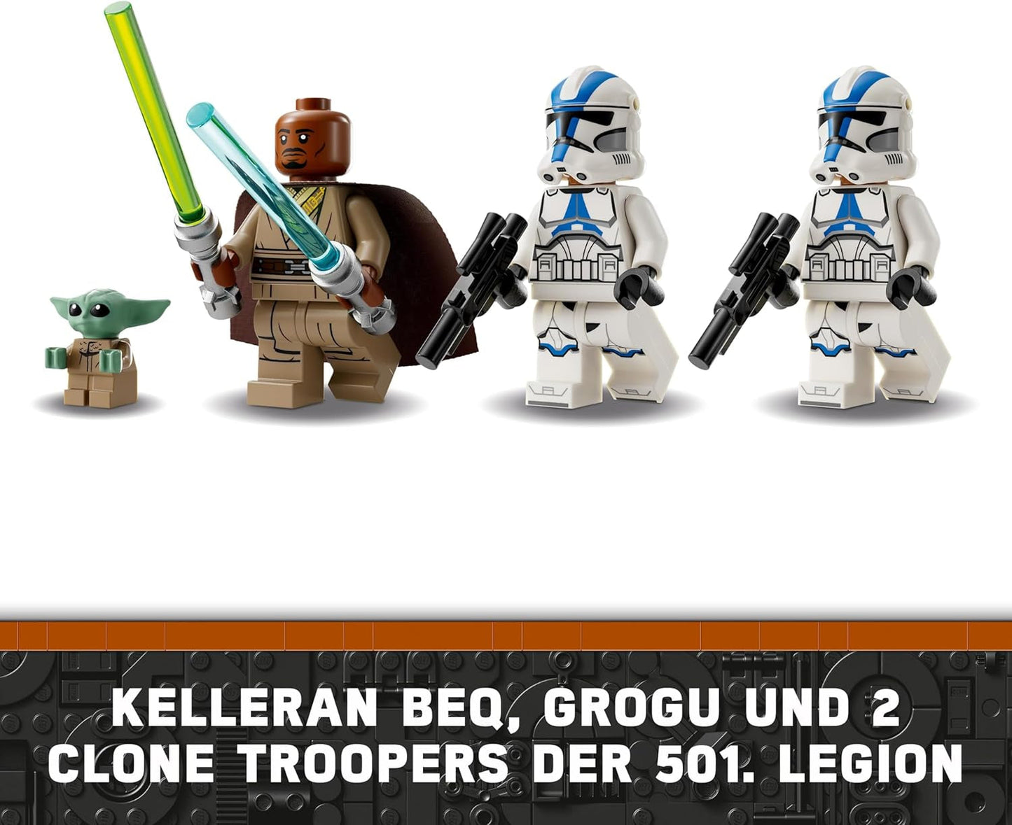 LEGO Star Wars Escape With The BARC Speeder, the Mandalorian Set, Toy Bike With Sidecar, Includes The Figures Kelleran Beq And Grogu, Gift For Boys And Girls From 8 Years 75378 Seturi de constructie Besuche den LEGO-Store