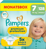 Pampers Premium Protection mărimea 6, 144 scutece, 13 kg-18 kg, protecția noastră numărul 1 împotriva pielii și scurgerilor