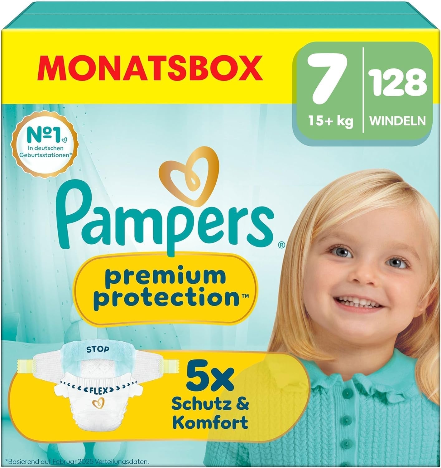 Pampers Premium Protection mărimea 6, 144 scutece, 13 kg-18 kg, protecția noastră numărul 1 împotriva pielii și scurgerilor