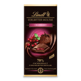 Mousse de ciocolată neagră Lindt cu chili și vișine | Baton 150g | Cu 70% conținut de cacao și umplutură de mousse de ciocolată neagră și chili cu vișine | Baton de ciocolată | Ciocolată neagră