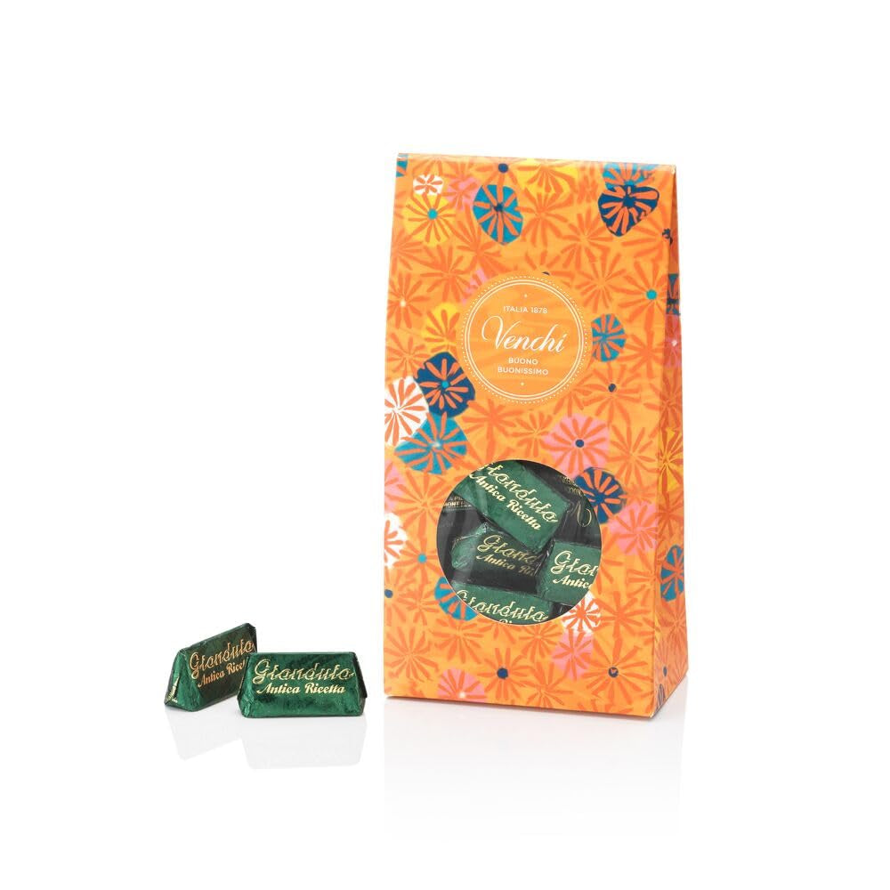 Venchi – Colecția Murrine – Cutie cadou cu ciocolată Gianduiotto Antica Ricetta, 300g – Cu alune de pădure IGP Piemont – Idee de cadou – Fără gluten