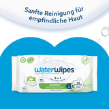 Șervețele umede WaterWipes Sensitive+ Hydrating Boost, șervețele hidratante, 720 bucăți (12 pachete), 3 în 1 curăță, îngrijește, hidratează, 99% apă cu aloe vera, șervețele umede fără parfum pentru bebeluși