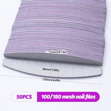 50 Stück Nagelfeile 100/180, Halbmond Nagelfeilen Für Gelnägel, Doppelseitige Nagelfeilen Set, Nail File, Grit Einweg Nail Feilen Für Nagelstudios DIY Nail Art Zuhause, Weiß