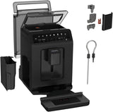 Espressor automat Krups EA897B Evidence ECOdesign, funcție automată espresso și cappuccino, tehnologie Quattro Force, cești cu lapte cu o singură atingere, 8 presetări, sistem lapte, 1450W