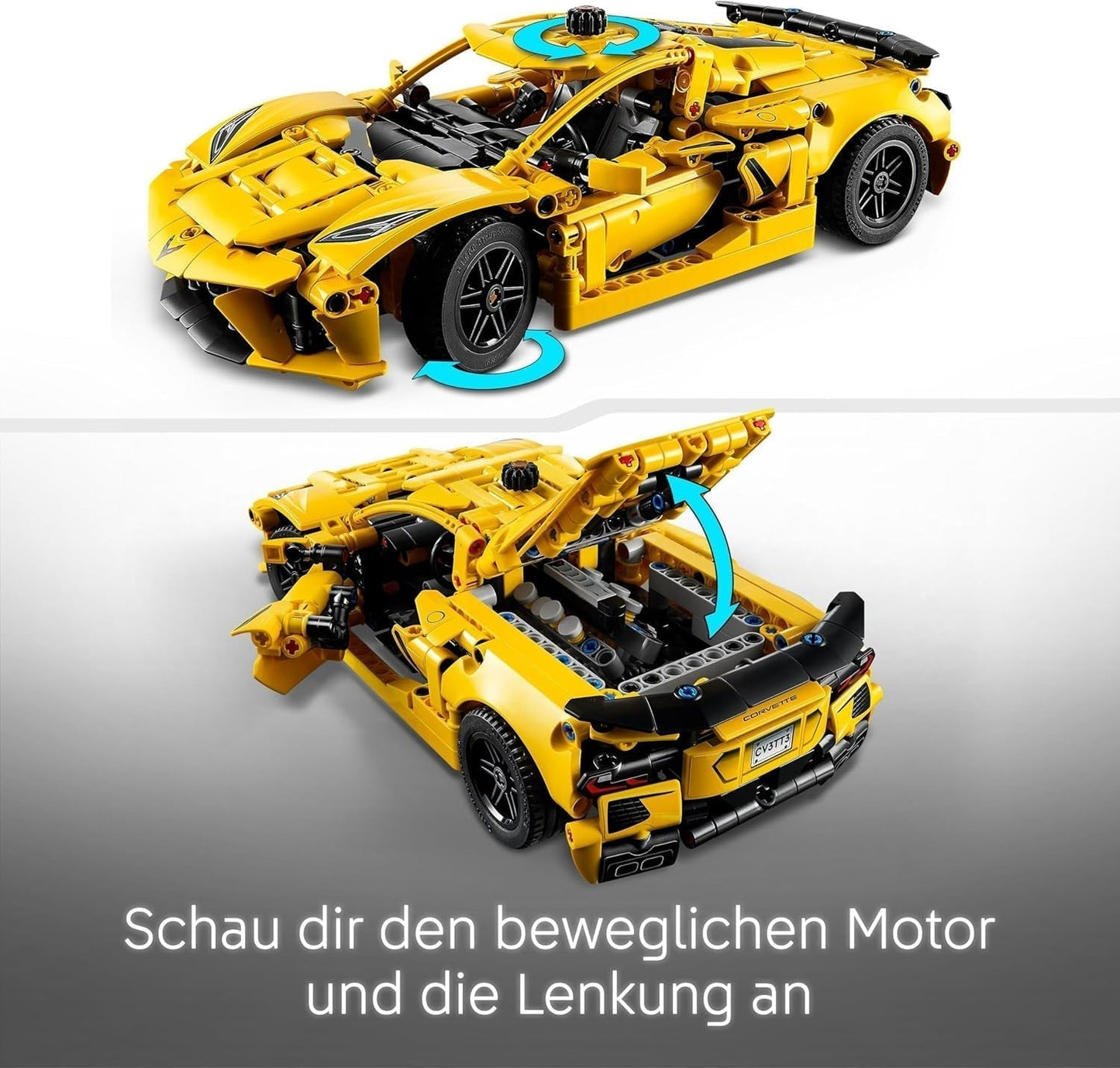LEGO Technic Chevrolet Corvette Stingray - Jucărie de construit pentru colecționat - Mașină sport de jucărie - Model de mașină - Cadou pentru băieți și fete de la 9 ani care iubesc mașinile de jucărie 42205 Seturi de constructie Besuche den LEGO-Store