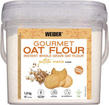 Făină de ovăz Weider Gourmet (1,9 kg) aromă de brownie. Fulgi de ovăz integrali. Sursă de proteine cu conținut scăzut de zahăr.
