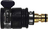 Conector pentru robinet cu prindere prin împingere | Diametru 20-30 mm | Alamă masivă | Sigur și durabil | Fixare sigură | Robust și rezistent la coroziune, negru/argintiu/auriu