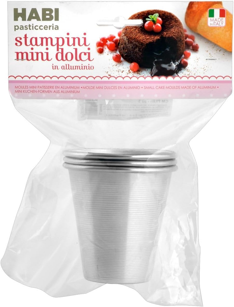 Pachet 3 Matrite Baba Au Rhum, 7 X 8 Cm, Aluminiu, 3 bucati Matrite si tavi pentru copt Naty Shop