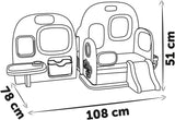 Smoby - Îngrijire bebeluși Creșă pentru păpuși - Centru de joacă pentru păpuși Creșă + Grădiniță Viața de zi cu zi - Zonă de joacă pliabilă, cu rotire la 360° - 6 accesorii - Fabricată din 90% material reciclat în Franța, de la 3 ani