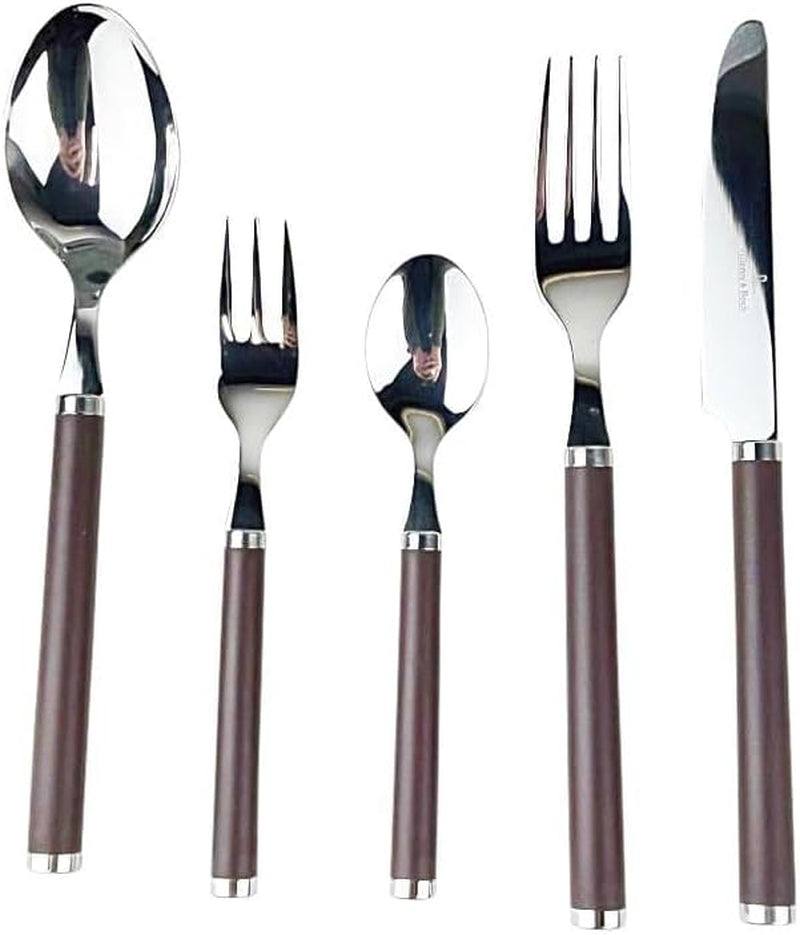 Villeroy And Boch Play Chocolate Brown Tacâmuri de masă, pentru până la 6 persoane, 30 de bucăți, oțel inoxidabil, mâner din plastic maro Bucatarie Naty Shop
