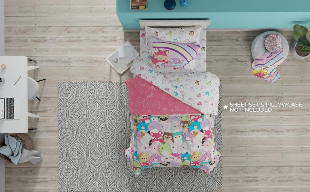 Lenjerie de pat Franco Squishmallows, microfibră moale, pentru paturi duble Plapumi si pilote Naty Shop